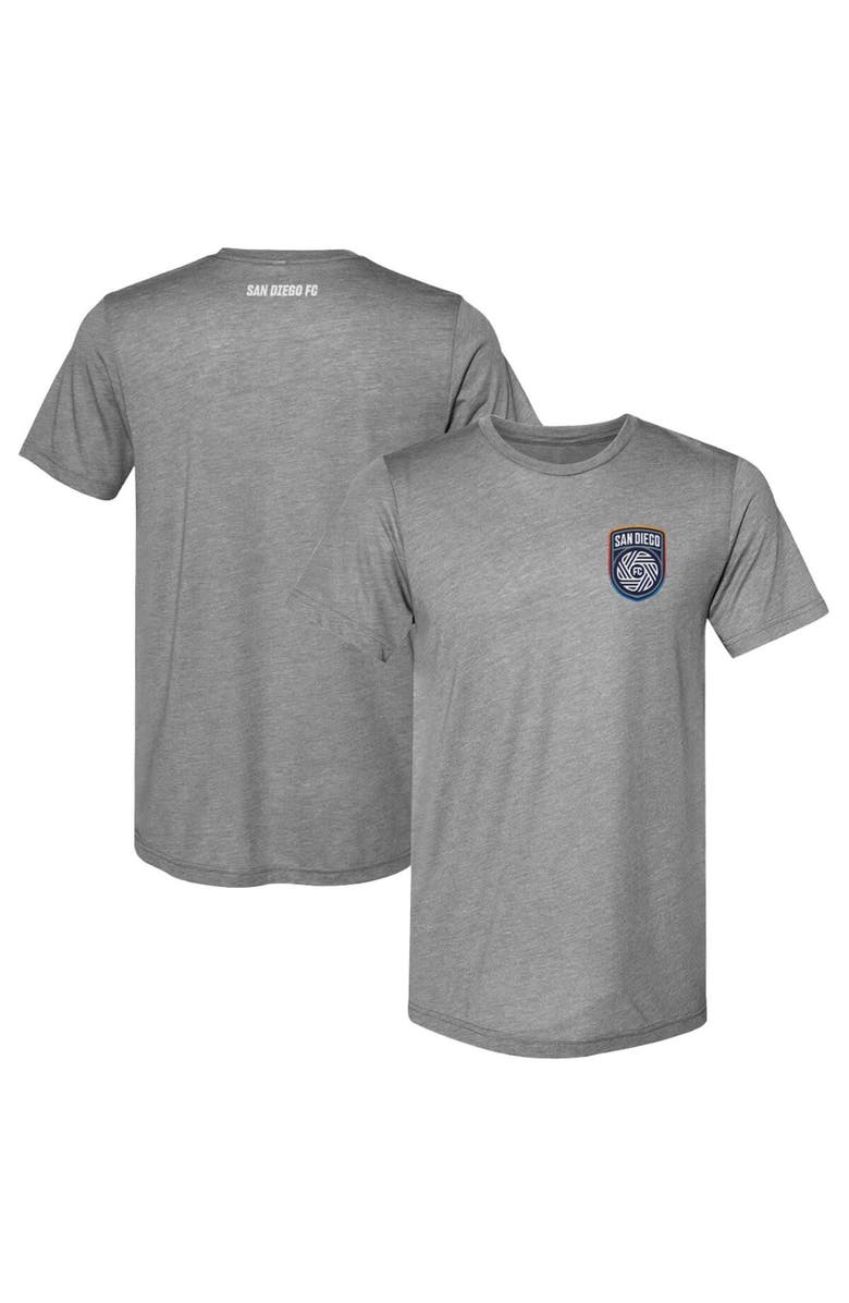 500 LEVEL Men's 500 Level Heather Gray San Diego FC Primary Logo Premium T-Shirt, Alternate, color,