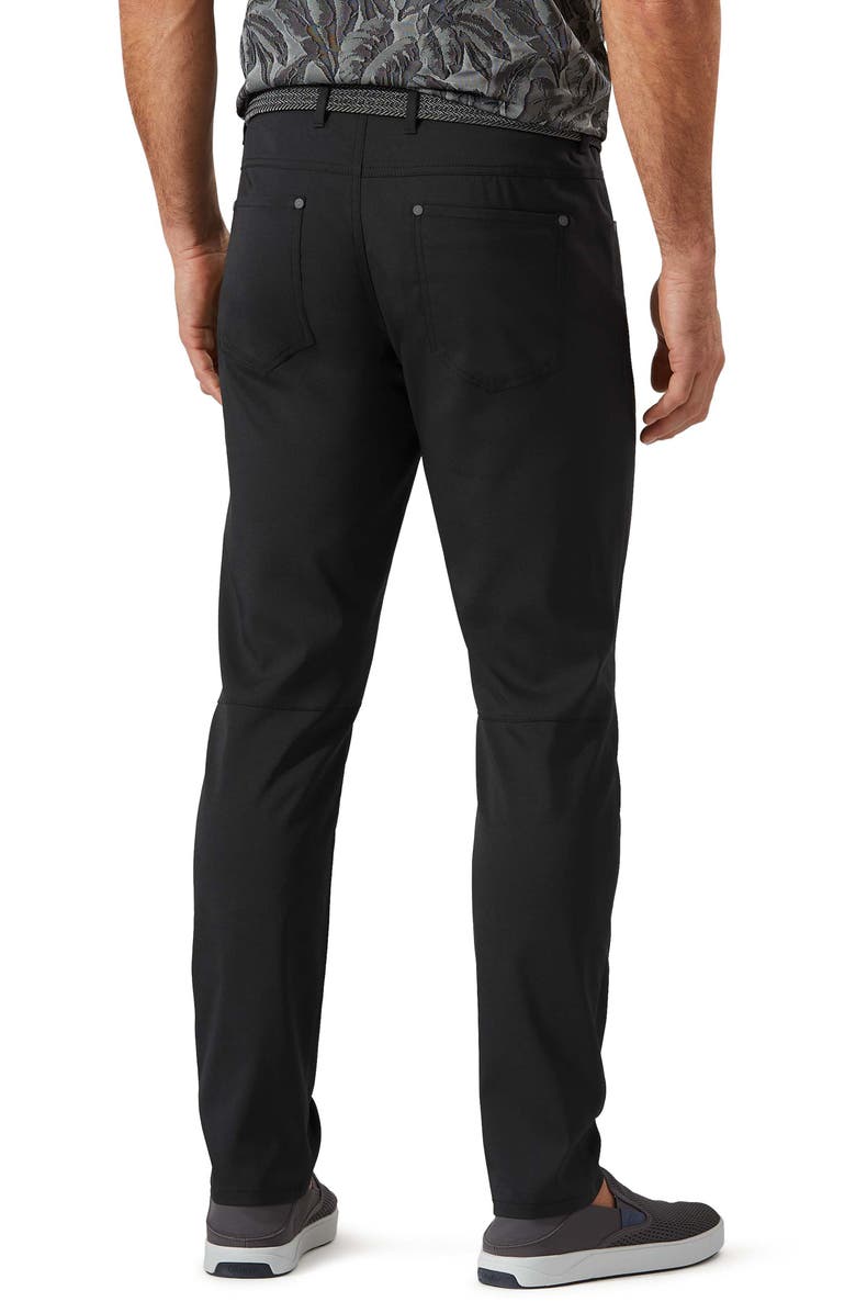Tommy Bahama IslandZone Stretch Recycled Polyester Performance Pants, Alternate, color, Black