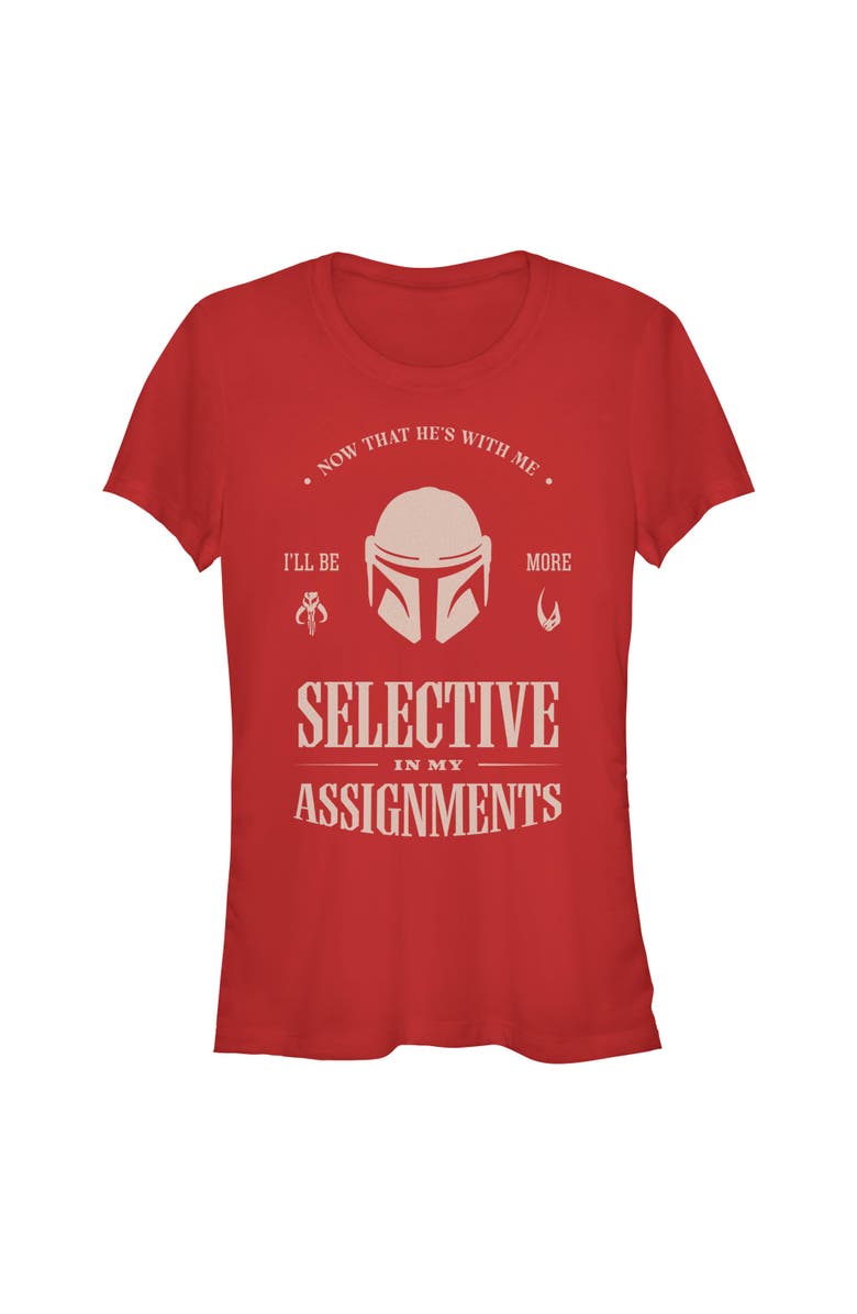 Star Wars: The Mandalorian and Grogu Junior's Star Wars The Mandalorian and Grogu Selective In My Assignments  Graphic T-Shirt, Main, color, Red