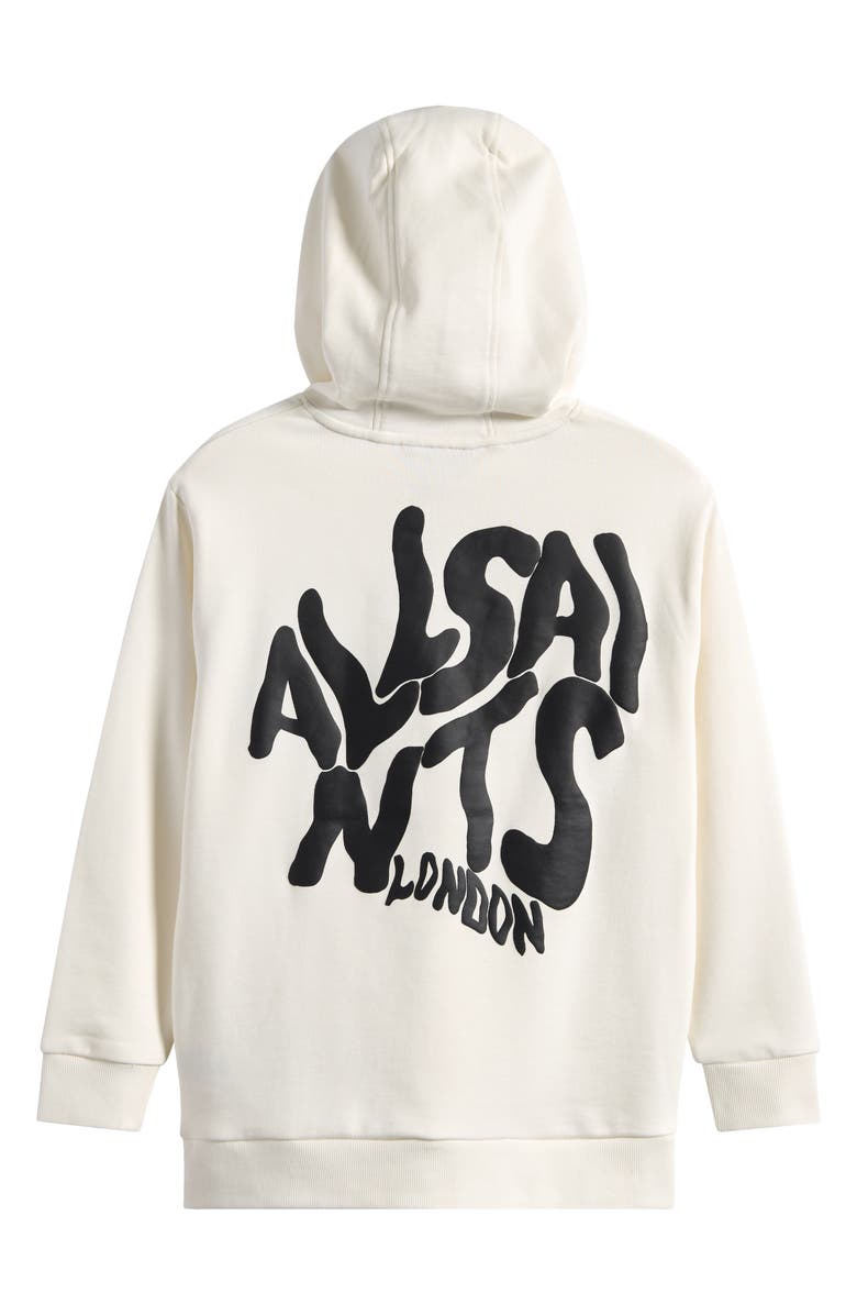 smALLSAINTS by ALLSAINTS Kids' Distortion Orlando Graphic Cotton Hoodie, Alternate, color, White
