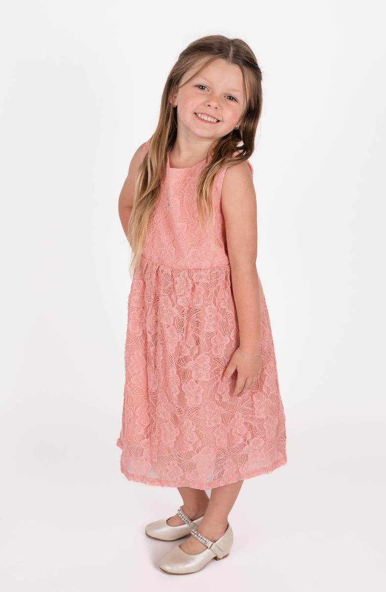 Popatu Sleeveless Lace Dress, Alternate, color, Dusty Pink