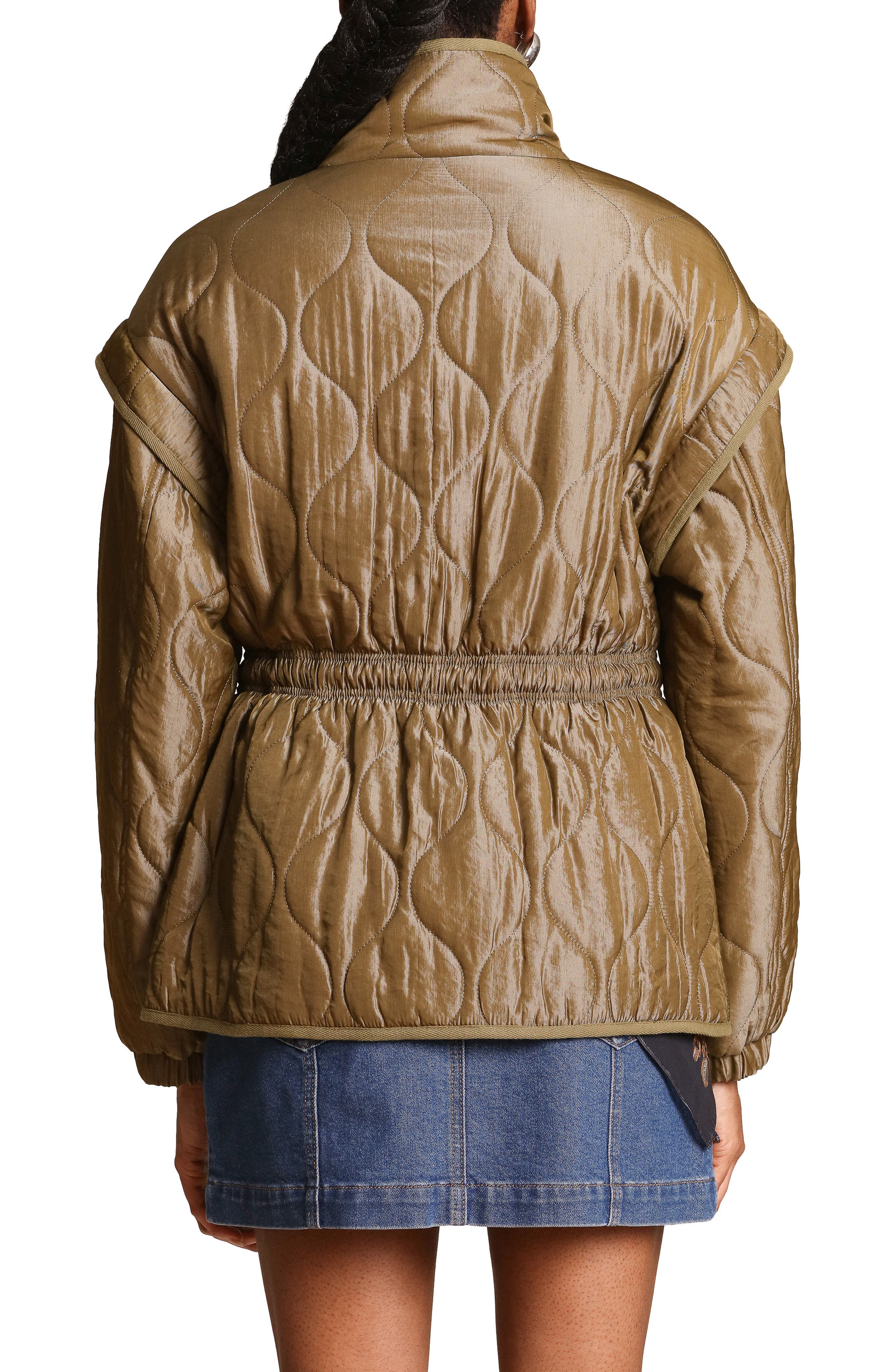 Drawstring Waist Quilted Jacket - image 2