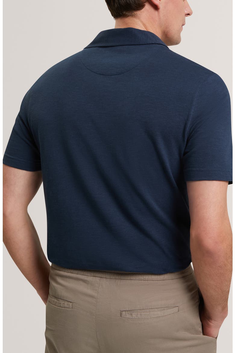 Anito Cotton & Linen Polo, Alternate, color, NAVY