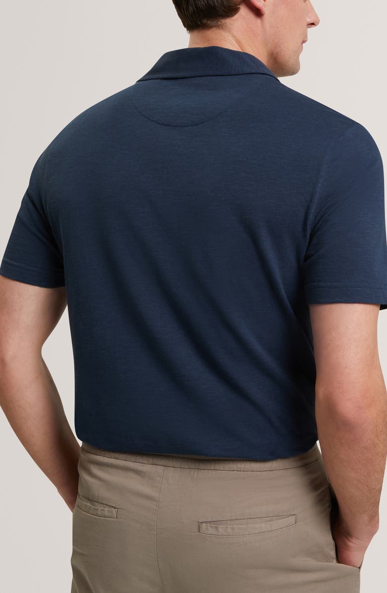 Ted Baker Anito Cotton & Linen Polo, Alternate, color, Navy