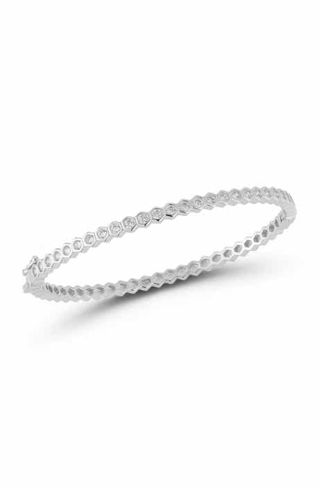 Hexagon Cubic Zirconia Bangle