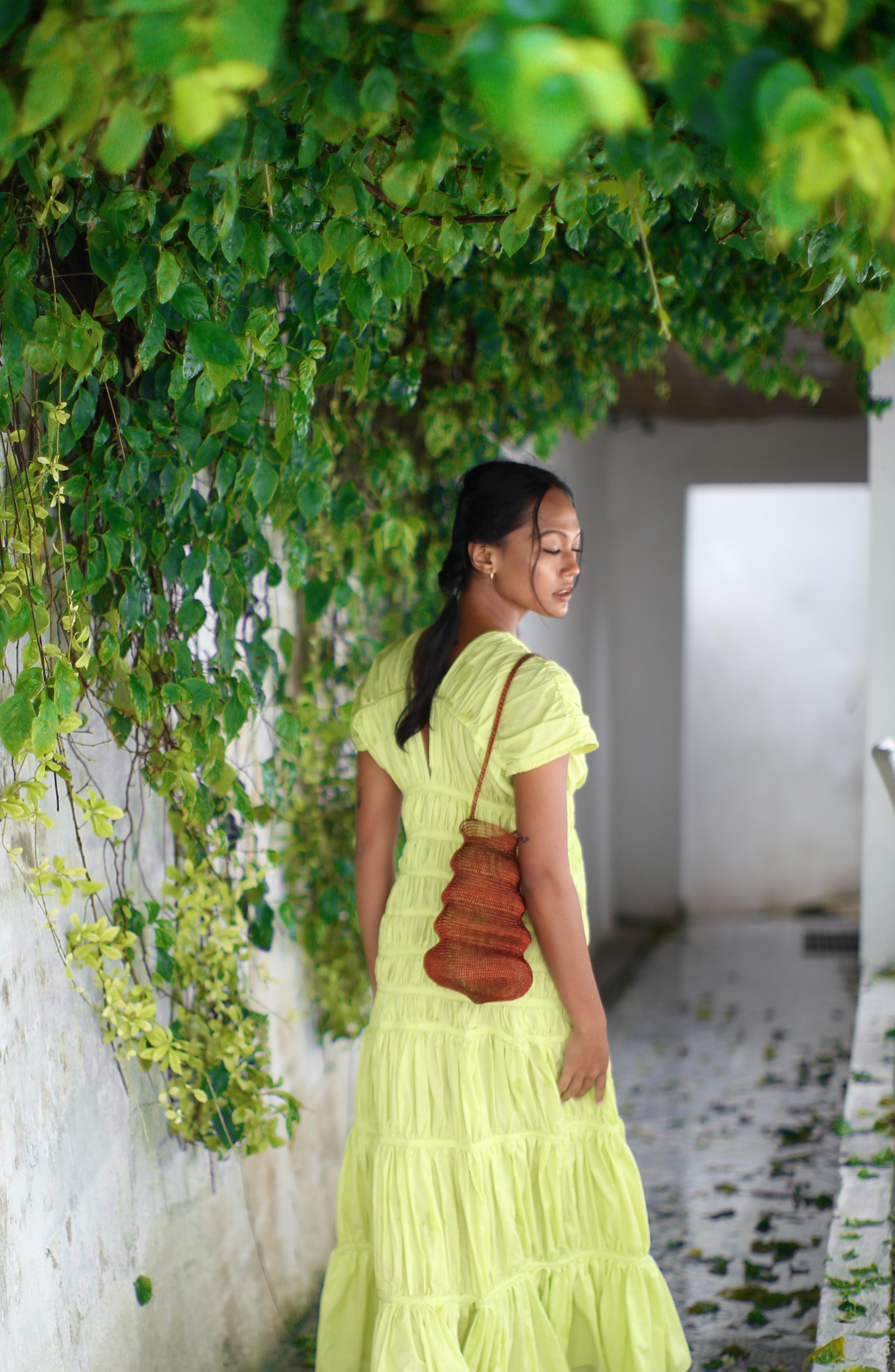 BRUNNA.CO The Shell Handwoven Wire Ba, Alternate, color, Copper