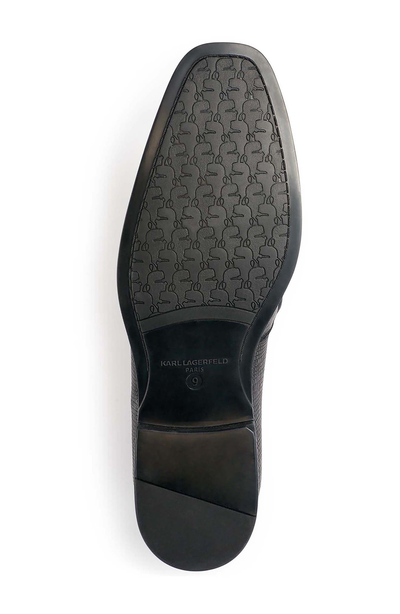 KARL LAGERFELD PARIS Embossed Leather Bit Loafer, Alternate, color, 