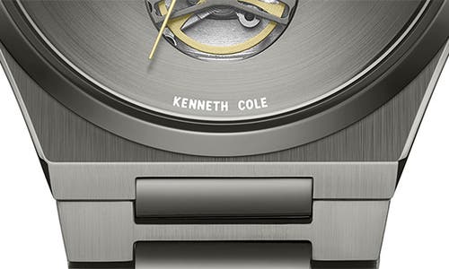 Kenneth Cole New York Automatic Bracelet Watch, 43.5mm In Gunmetal