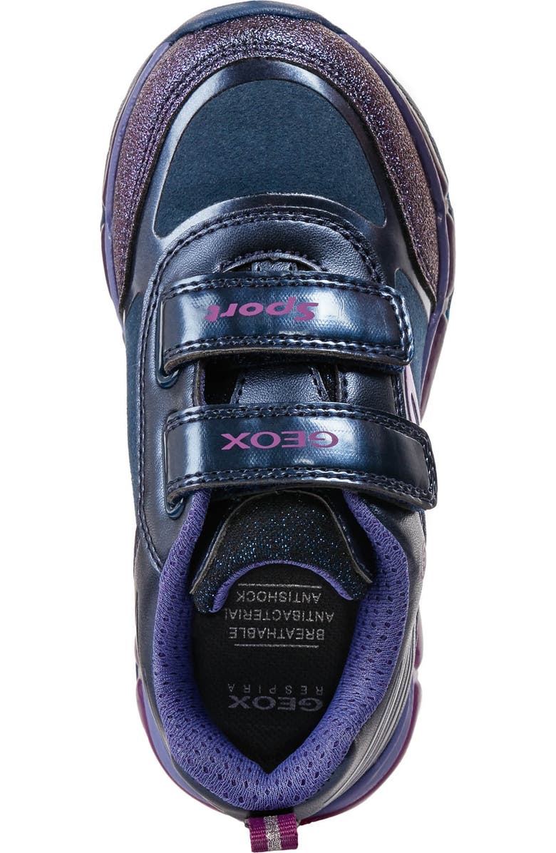 Geox Android Light-Up Glitter Sneaker, Alternate, color,