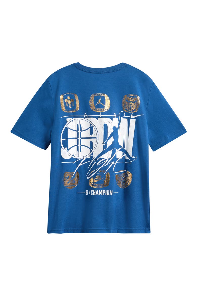 Kids' Gold Standard Cotton Blend Graphic T-Shirt, Alternate, color, NIKE TRUE BLUE