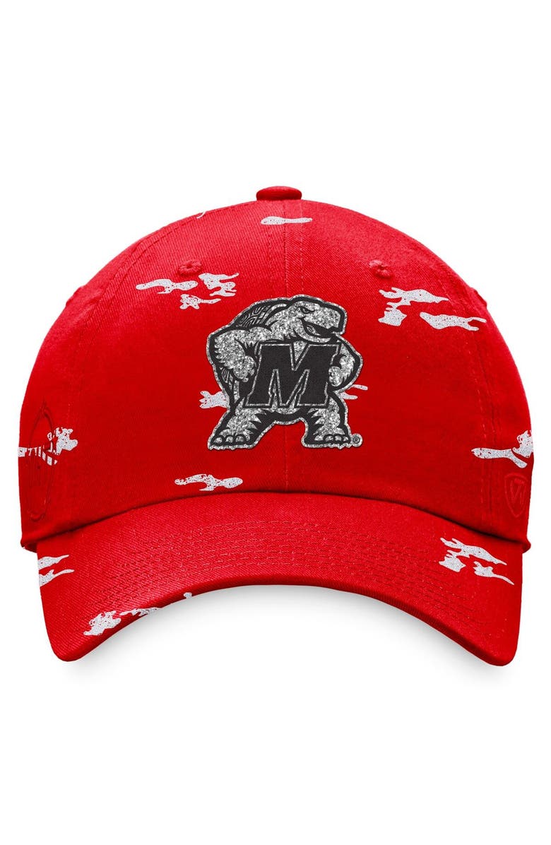 TOP OF THE WORLD Women's Top of the World Red Maryland Terrapins OHT Military Appreciation Betty Adjustable Hat, Alternate, color, Red