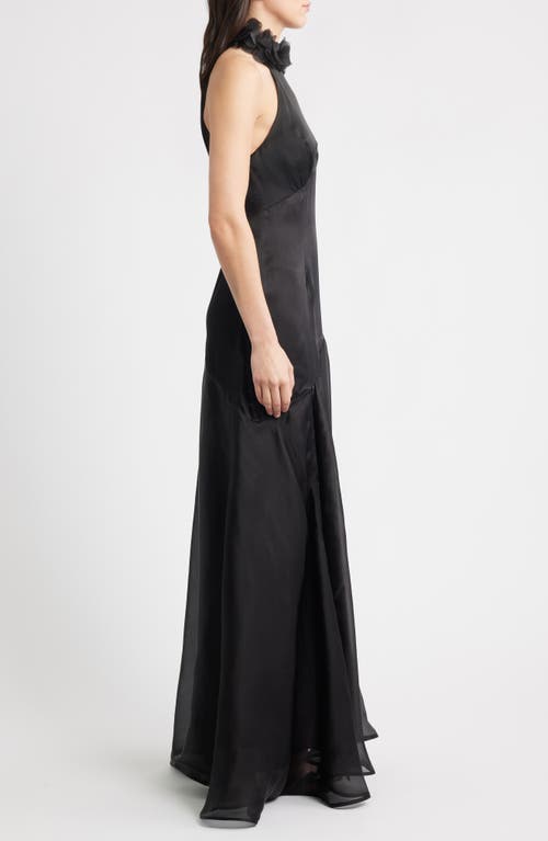 Sonya Moda Noelle Floral Collar Sleeveless Gown
