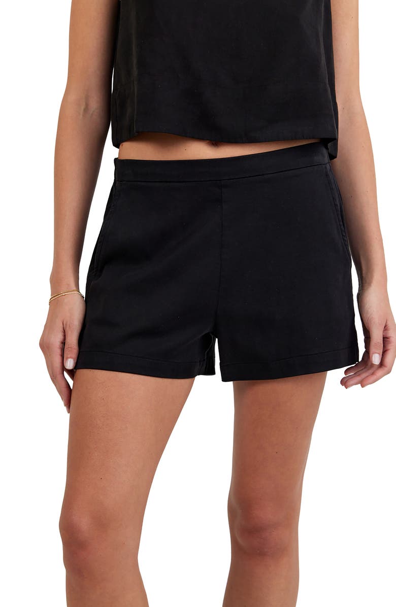 Bella Dahl Clean Front Shorts, Alternate, color, Vintage Black