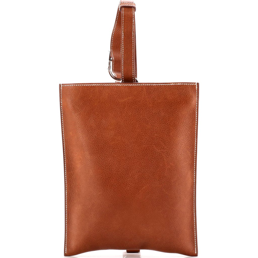 Pre-owned Hermes Hermes Pochenplus Sling Wallet Leather