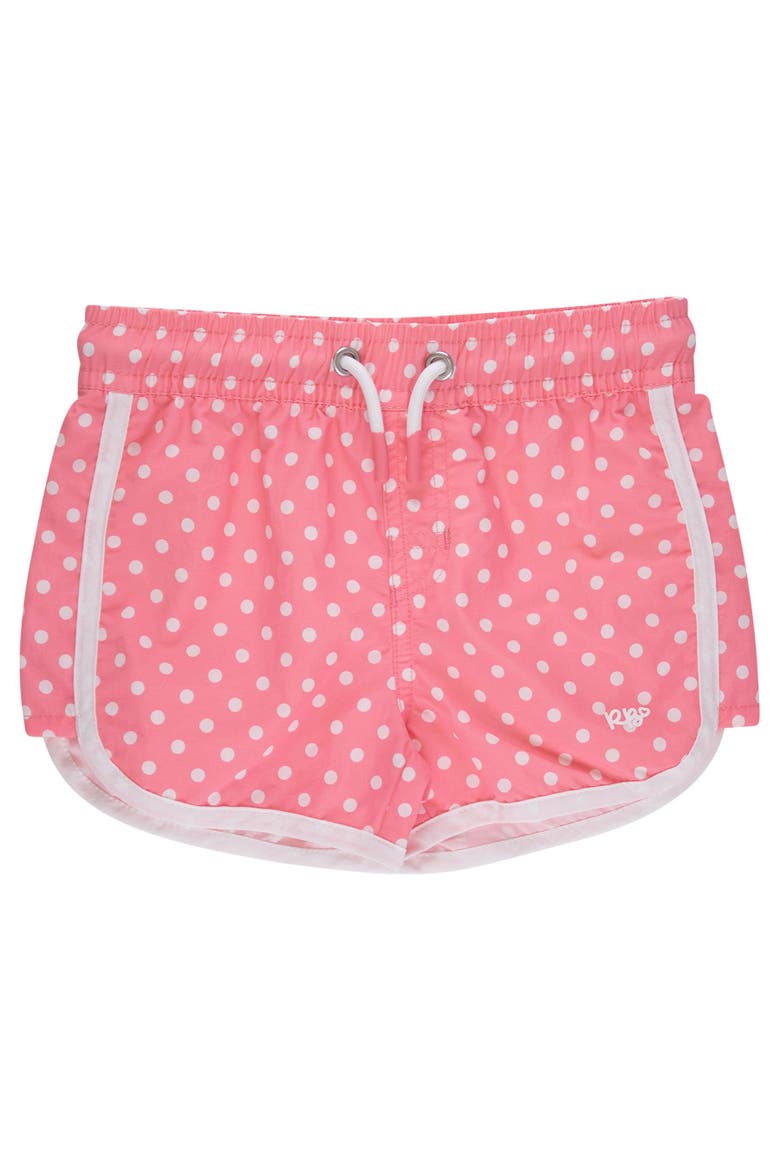 Girls UPF50+ Board Shorts, Main, color, Bubblegum Pink Micro Dot