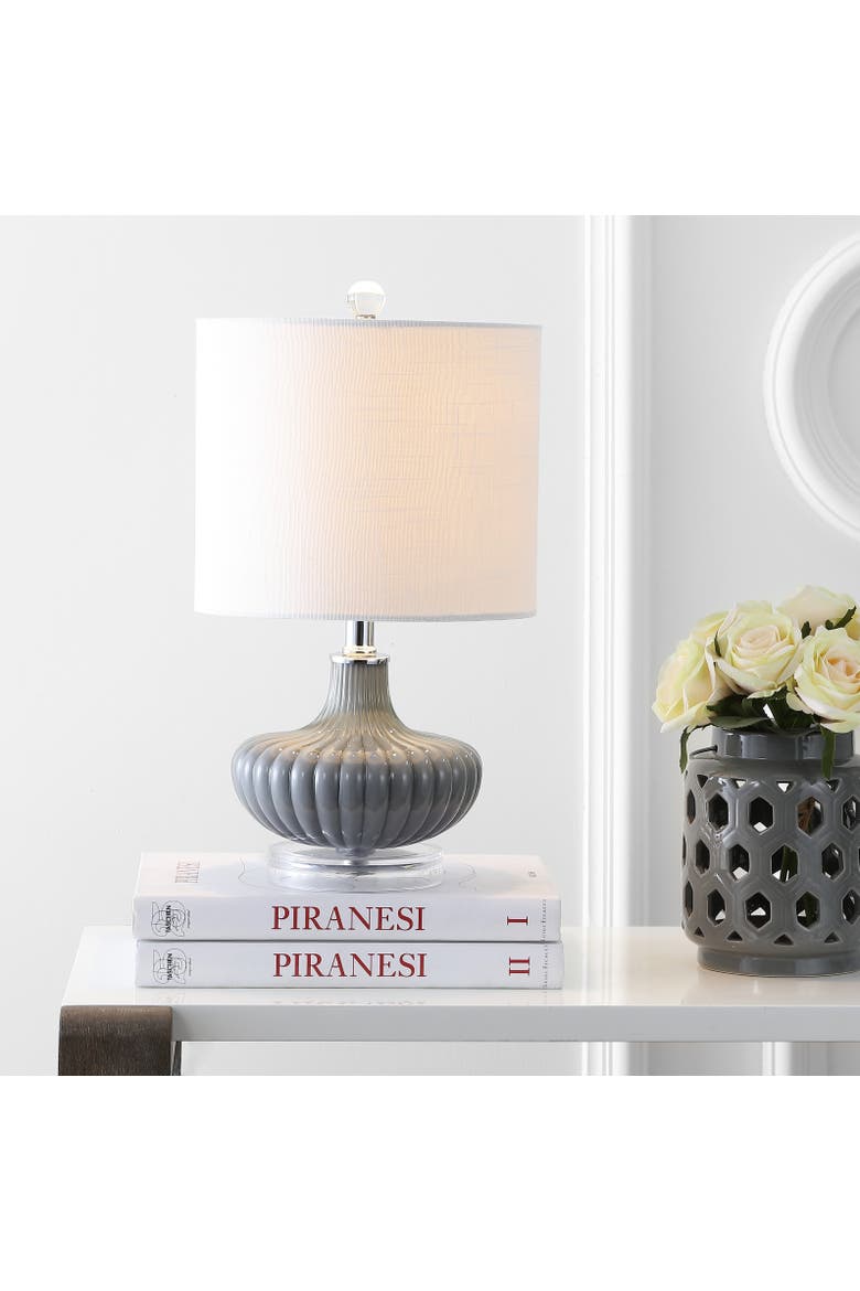 Kamille Glass and Lucite LED Table Lamp, Alternate, color, Gray/Clear