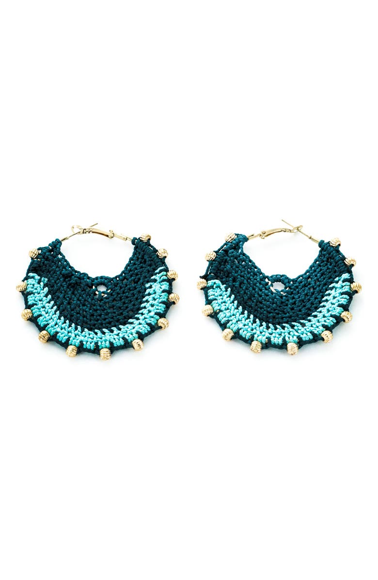 Panacea Crochet Hoop Earrings, Main, color, 
