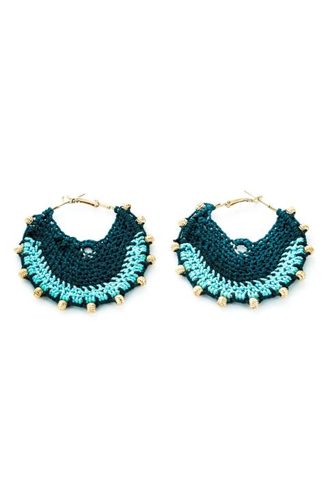 Crochet Hoop Earrings