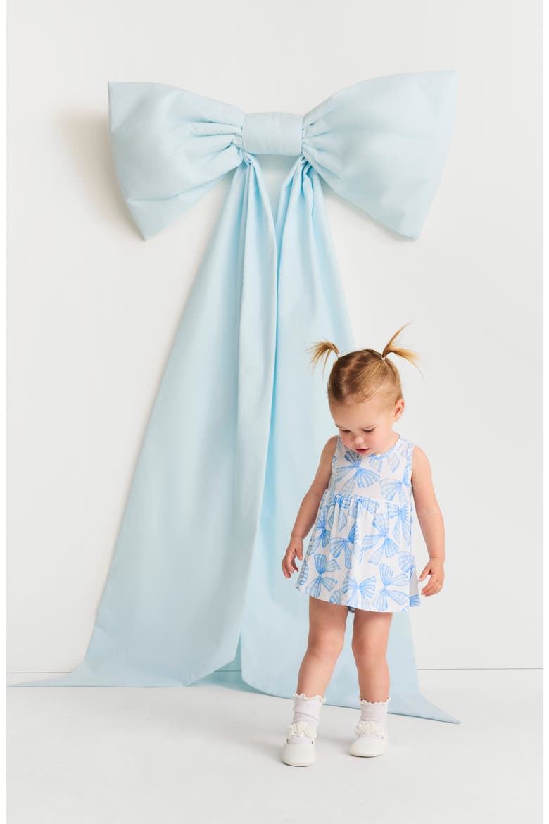Bow Back Twirl Bodysuit Dress, Alternate, color, BLUE
