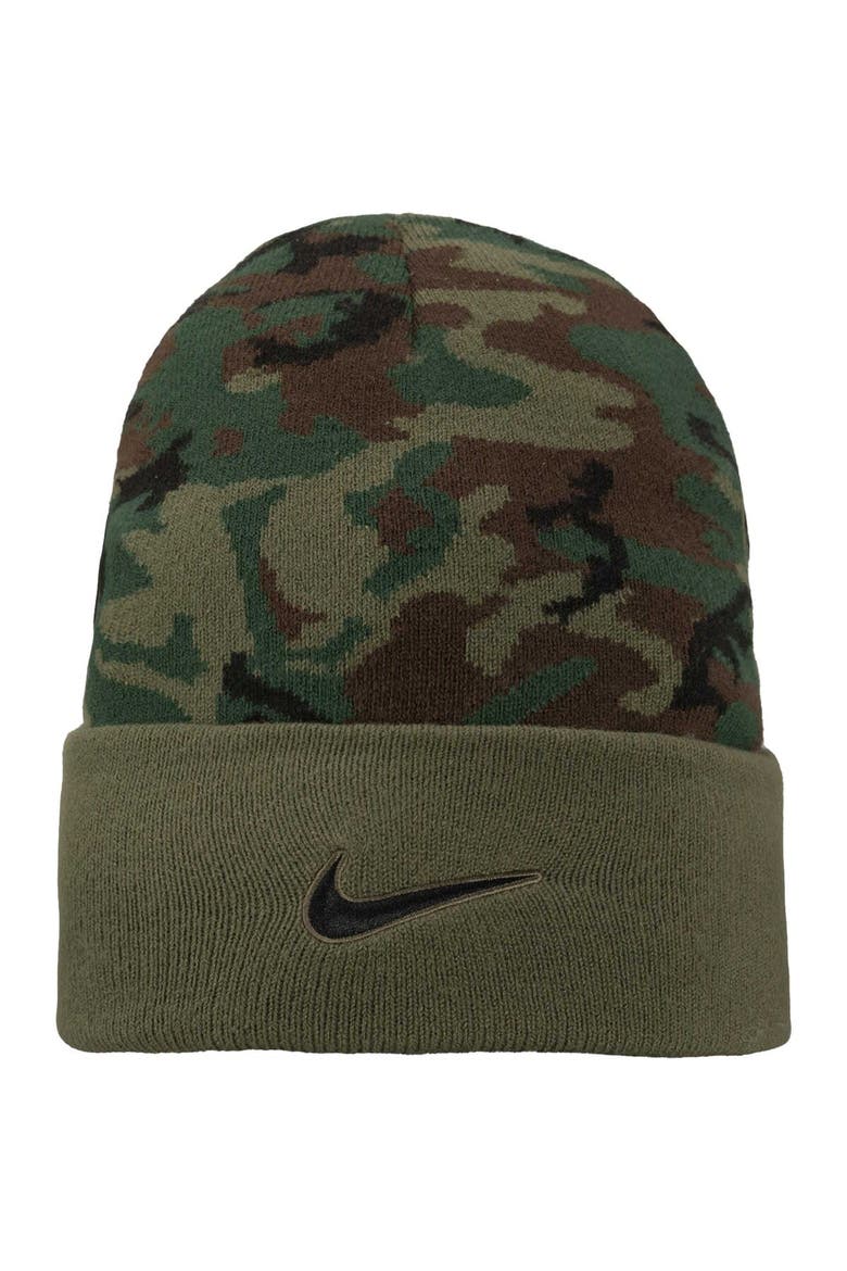 Men's Nike Camo Kansas State Wildcats Military Pack Cuffed Knit Hat, Alternate, color, Camo