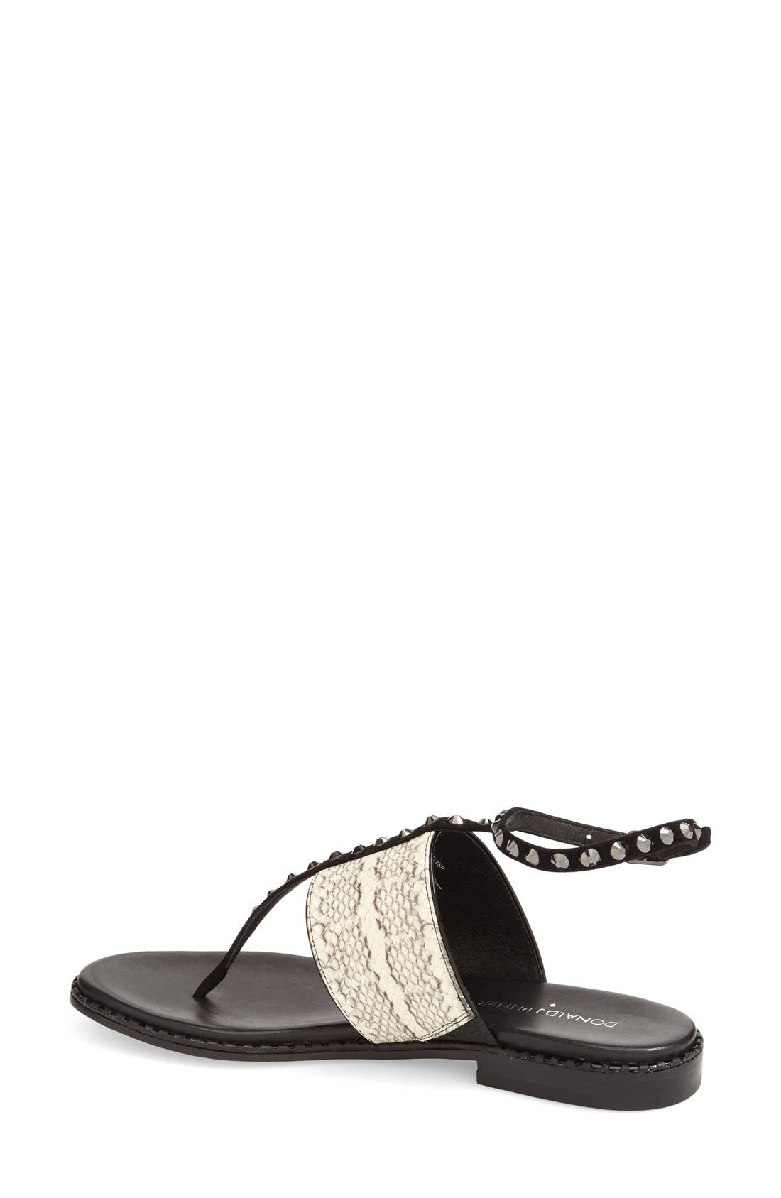 Donald J Pliner 'Lacy' Ankle Strap Sandal, Alternate, color, BLK/BONE