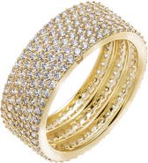 BY ADINA EDEN CZ Pavé Wide Eternity Band Ring
