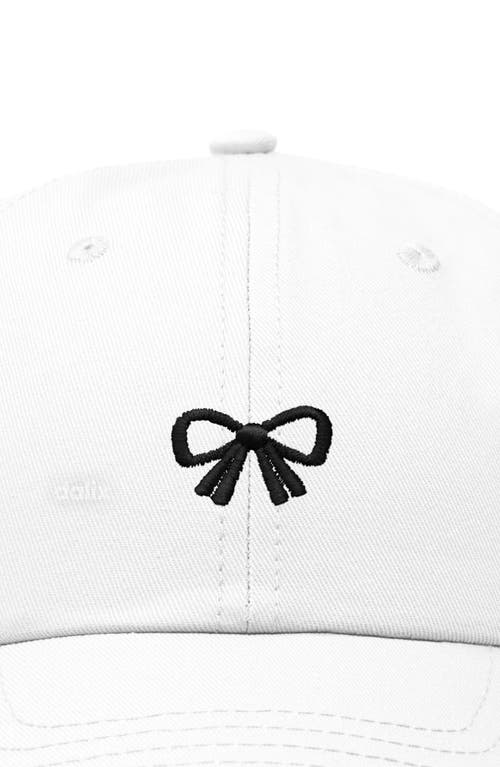 Dalix Bow Dad Cap In White