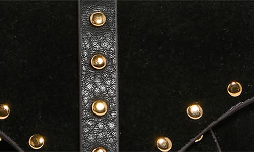 Aimee Micro Armour Suede Crossbody Bag In Black