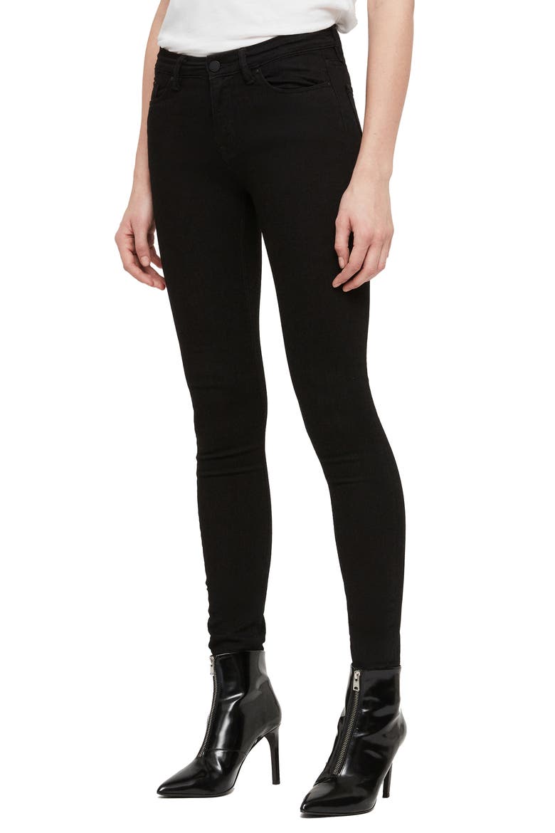 Grace Skinny Jeans, Alternate, color, JET BLACK