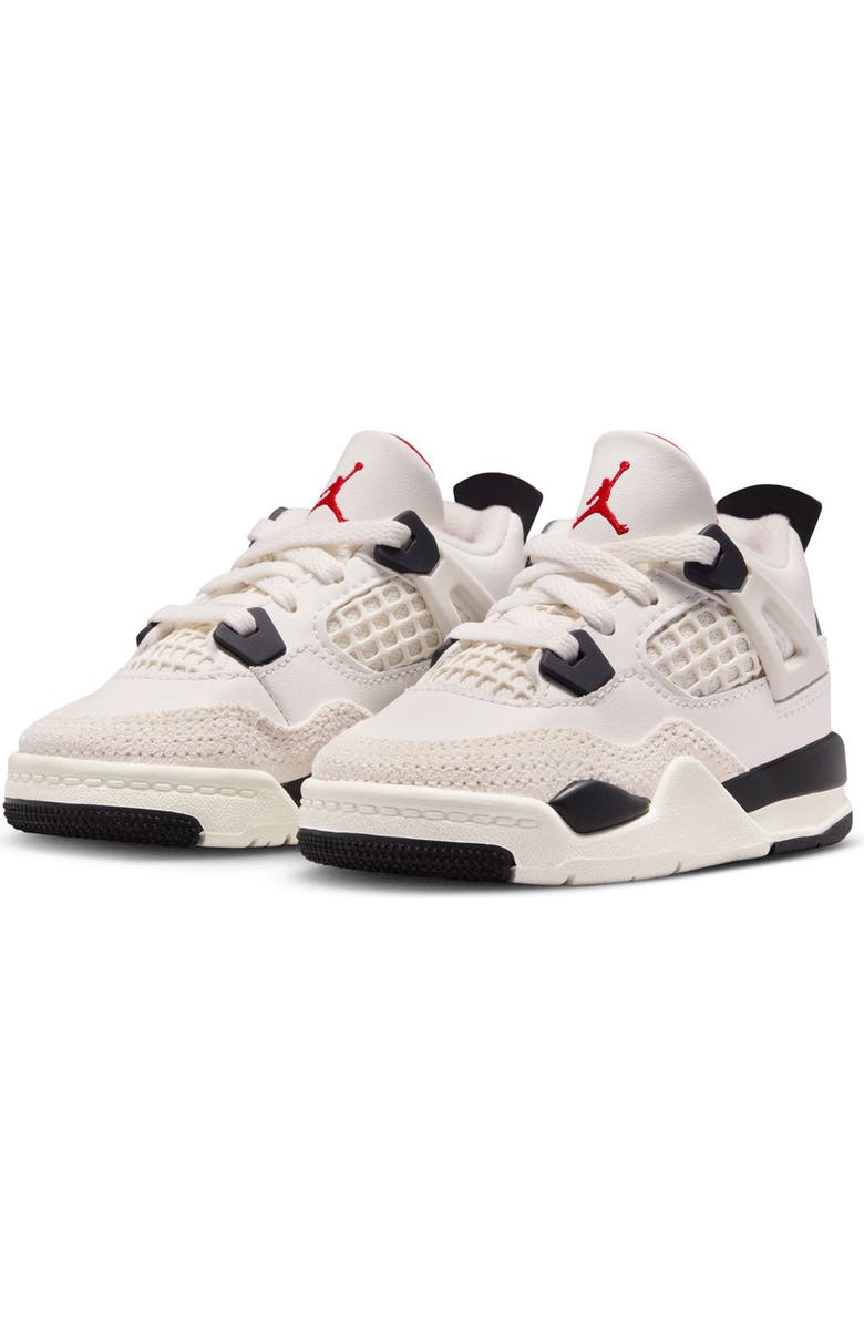 Jordan Air Jordan 4 Retro Basketball Sneaker, Main, color, Sail/ Black/ University Red