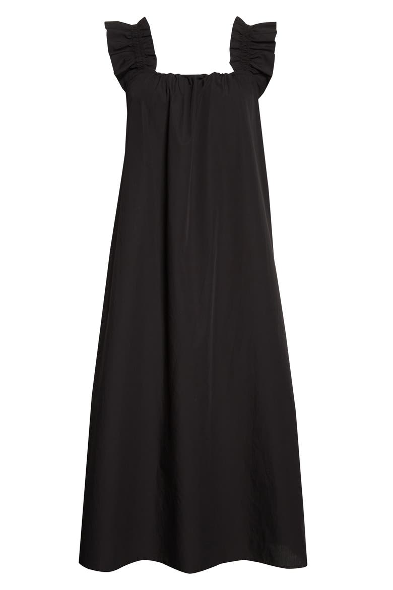 Gill Organic Cotton Dress, Alternate, color, BLACK