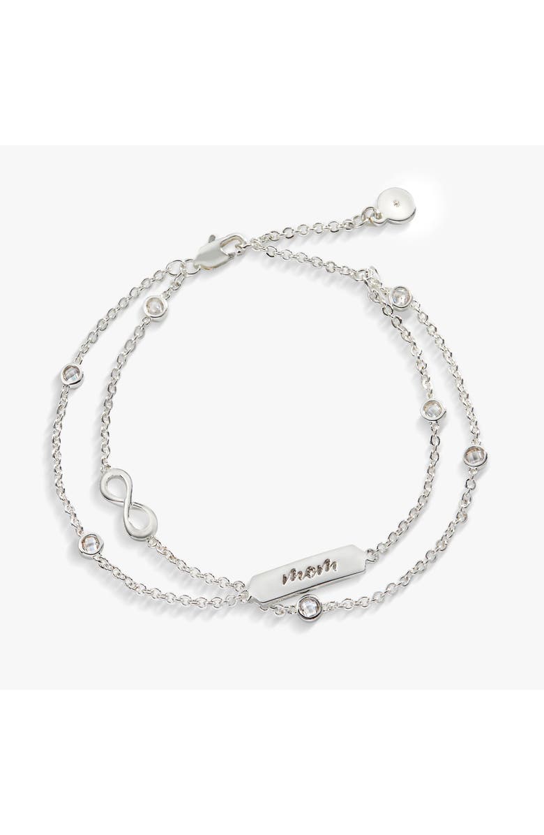 Alex and Ani Mom' Infinity Chain Bracelet, Adjustable, Main, color, Silver