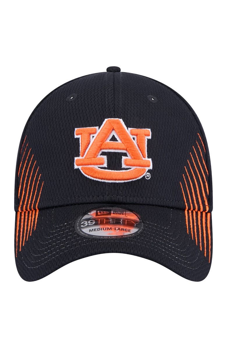 New Era Men's New Era Navy Auburn Tigers Active Slash Sides 39THIRTY Flex Hat, Alternate, color, Navy