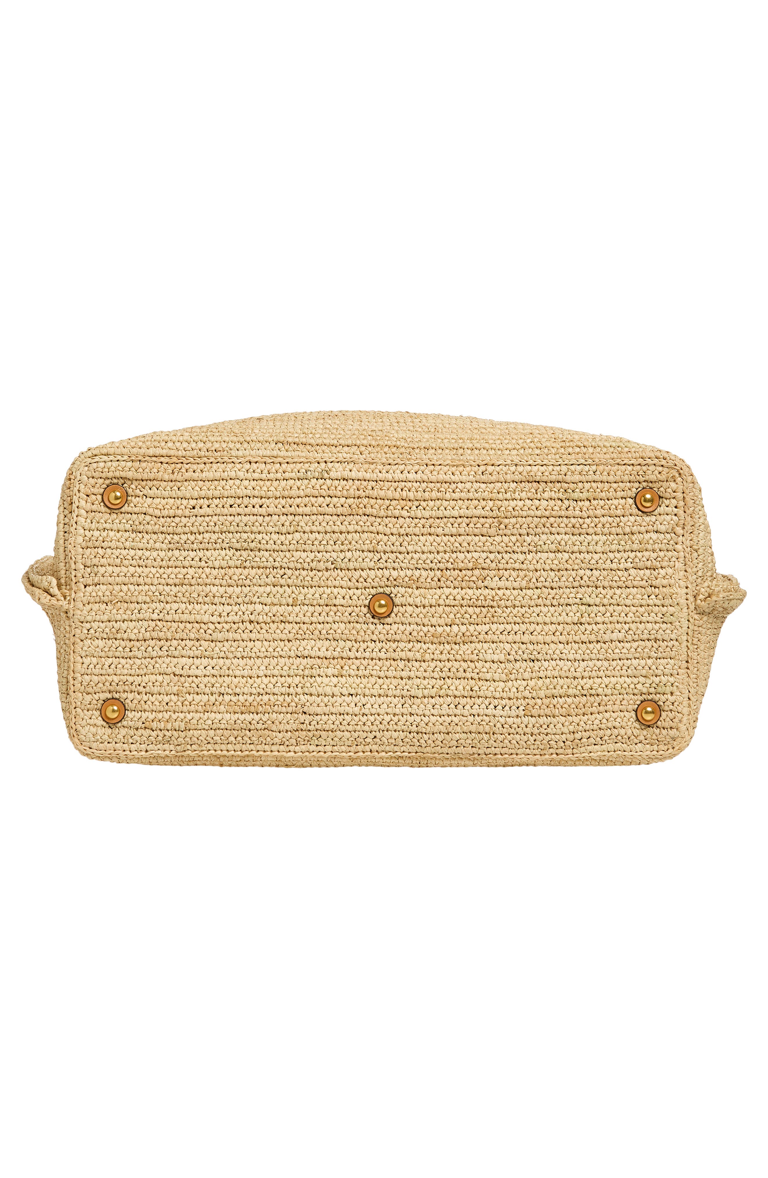 Valentino Garavani Medium VLOGO Signature Raffia Crochet Tote, Alternate, color, Natural