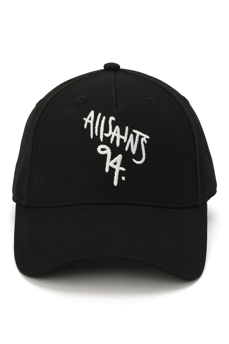 Spray Logo Embroidered Baseball Cap, Alternate, color, BLACK