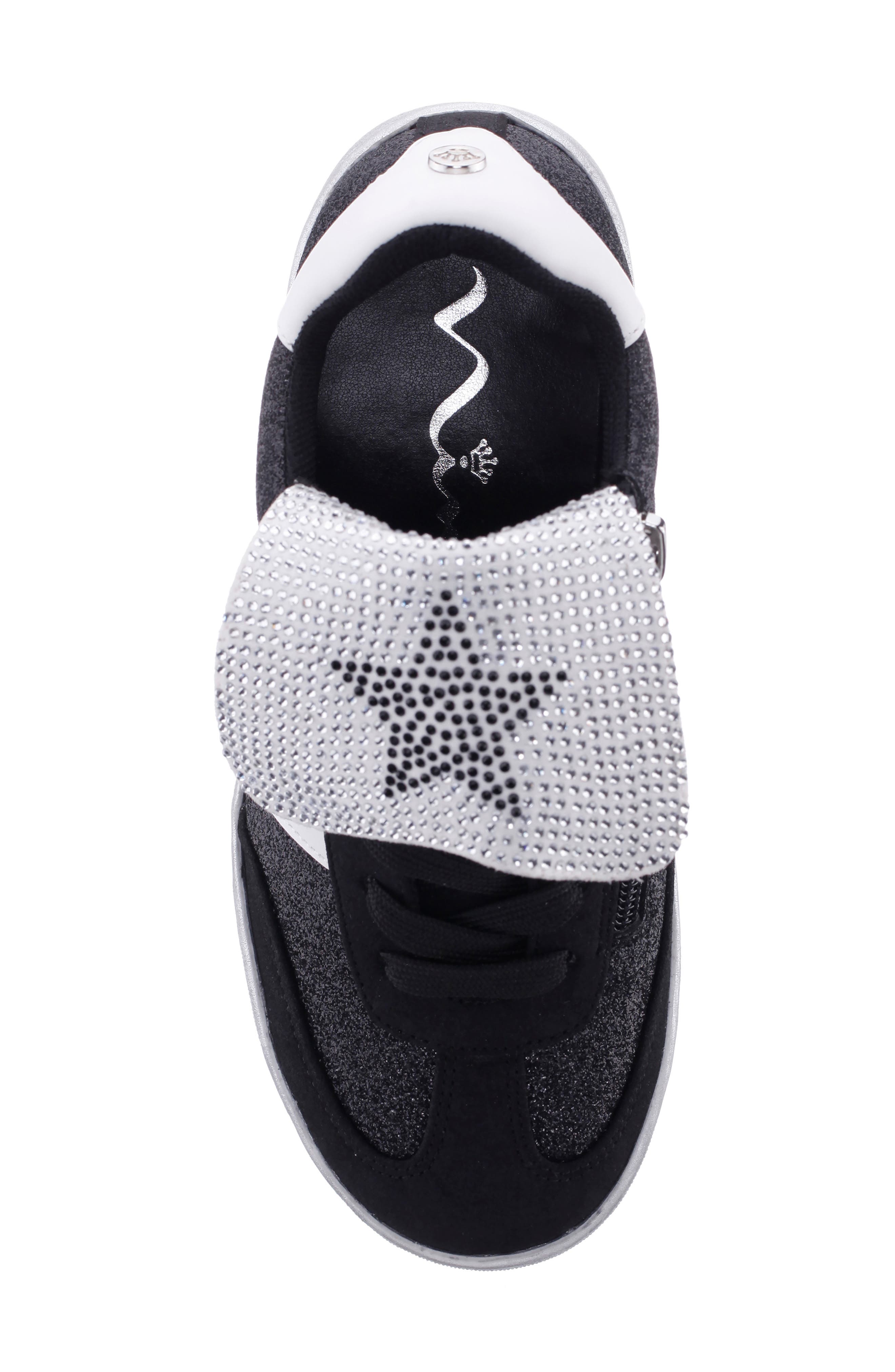 Nina Kids
 Cruise Sneaker, Alternate, color, Black Glitter/ Stones