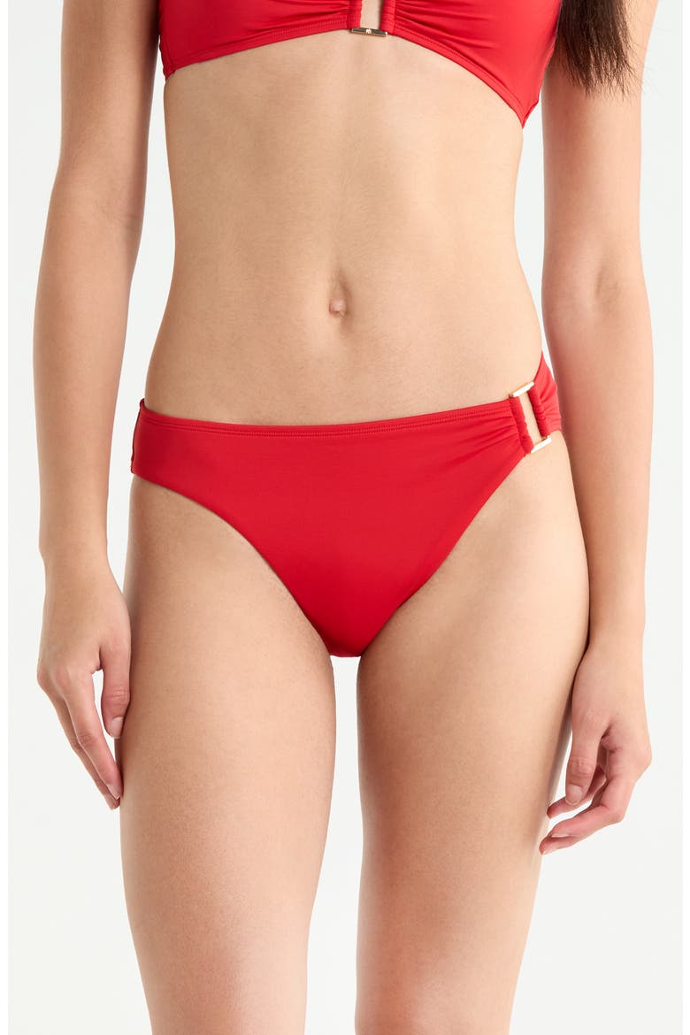 Ring Hipster Bikini Bottoms, Main, color, CRUISING RED