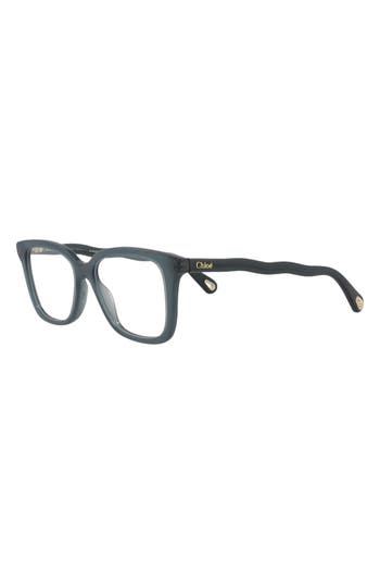 Chloé Core 54mm Cat Eye Optical Glasses In Blue Blue Transparent