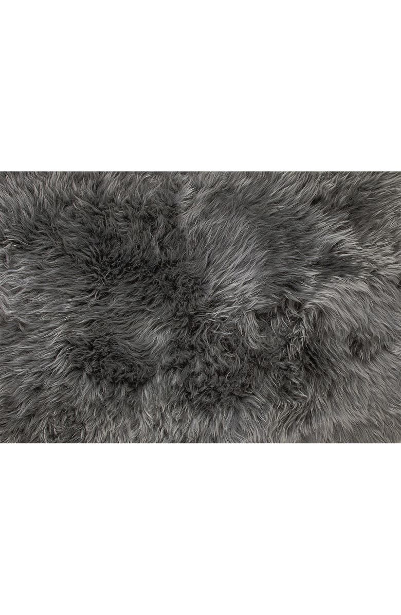 NATURAL New Zealand Rectangular Sheepskin Throw - 3ft X 5ft - Natural, Alternate, color, Grey