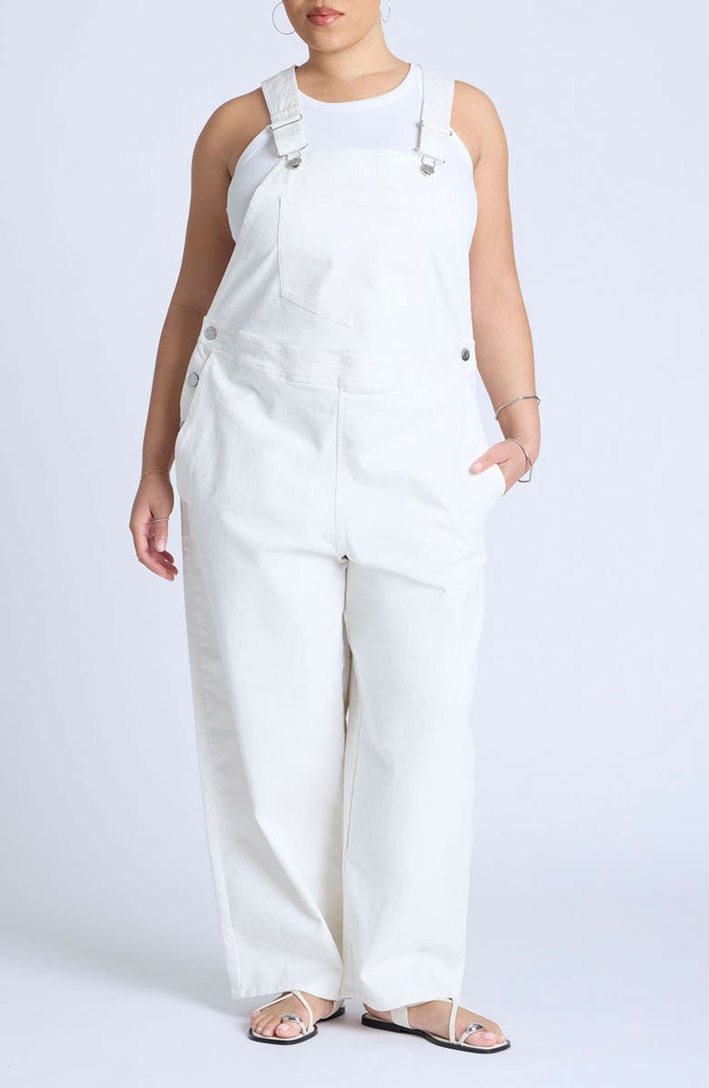 ELOQUII Denim Overalls, Main, color, 