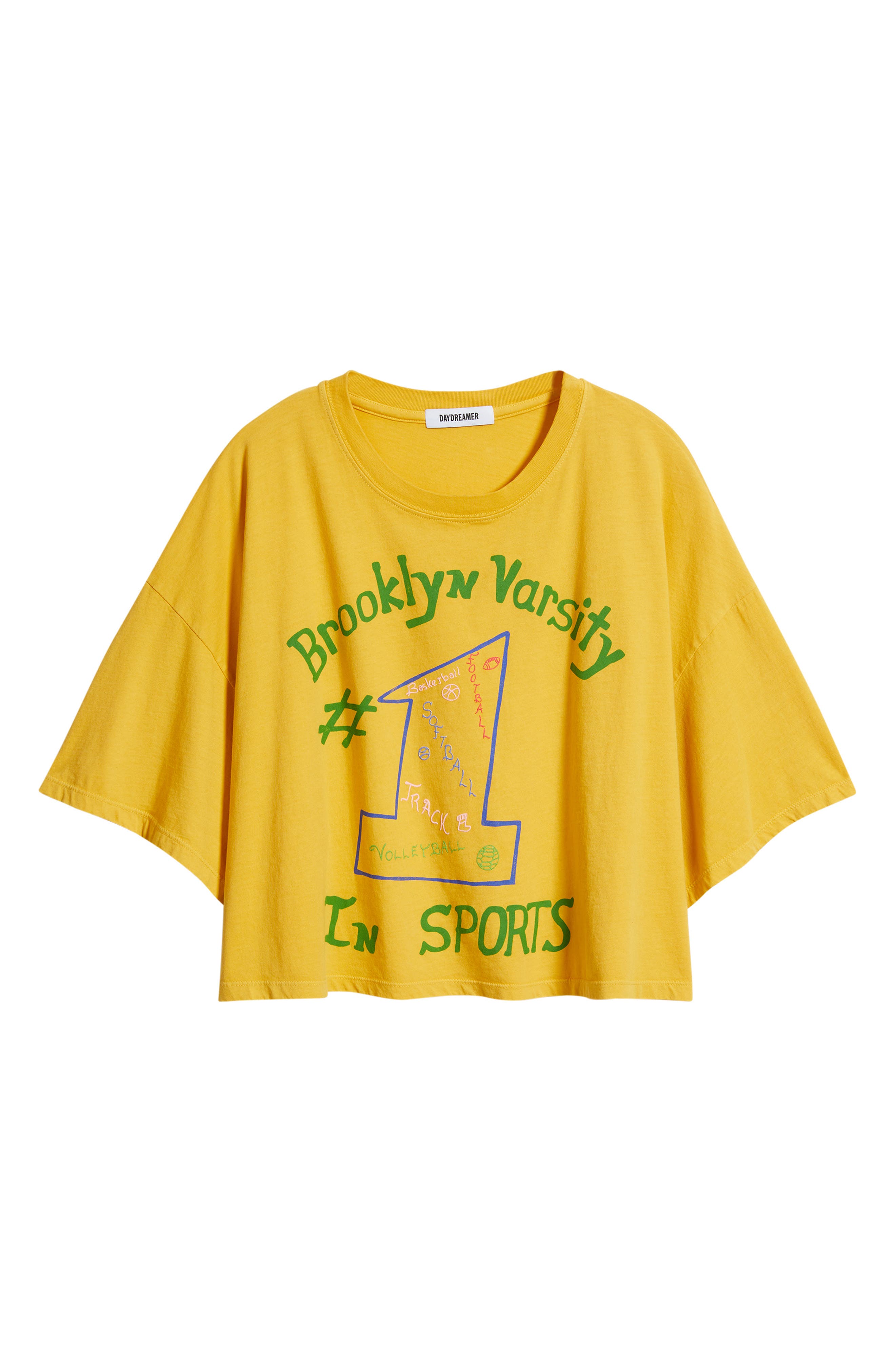 Daydreamer Number One in Sports Graphic Cropped T-shirt (Women