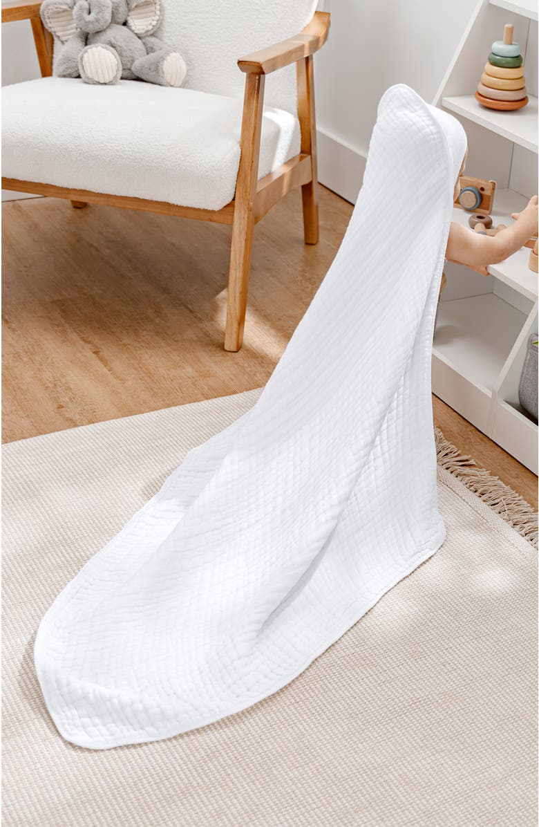 Comfy Cubs Hooded Baby Towels - 6 Layers, Pack of 2, Alternate, color, White