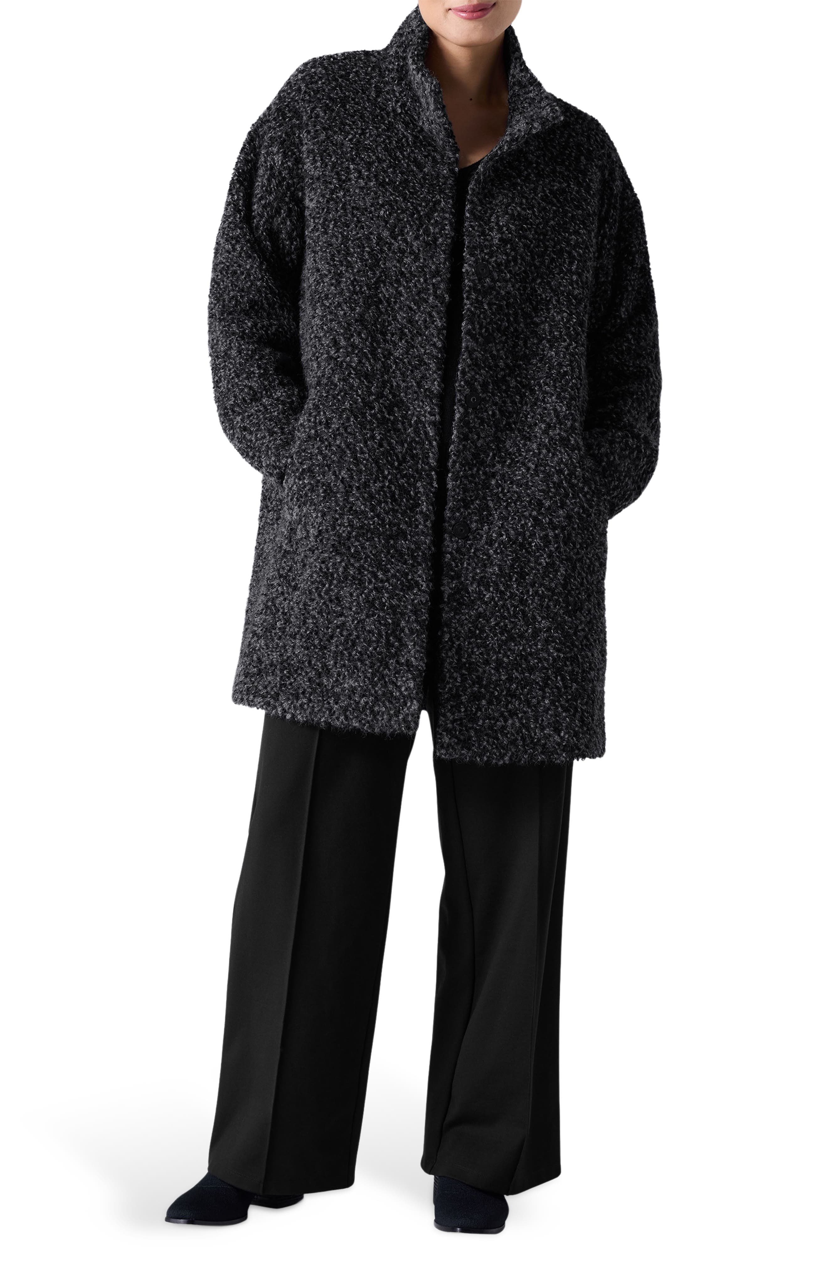 Eileen Fisher High Collar Coat