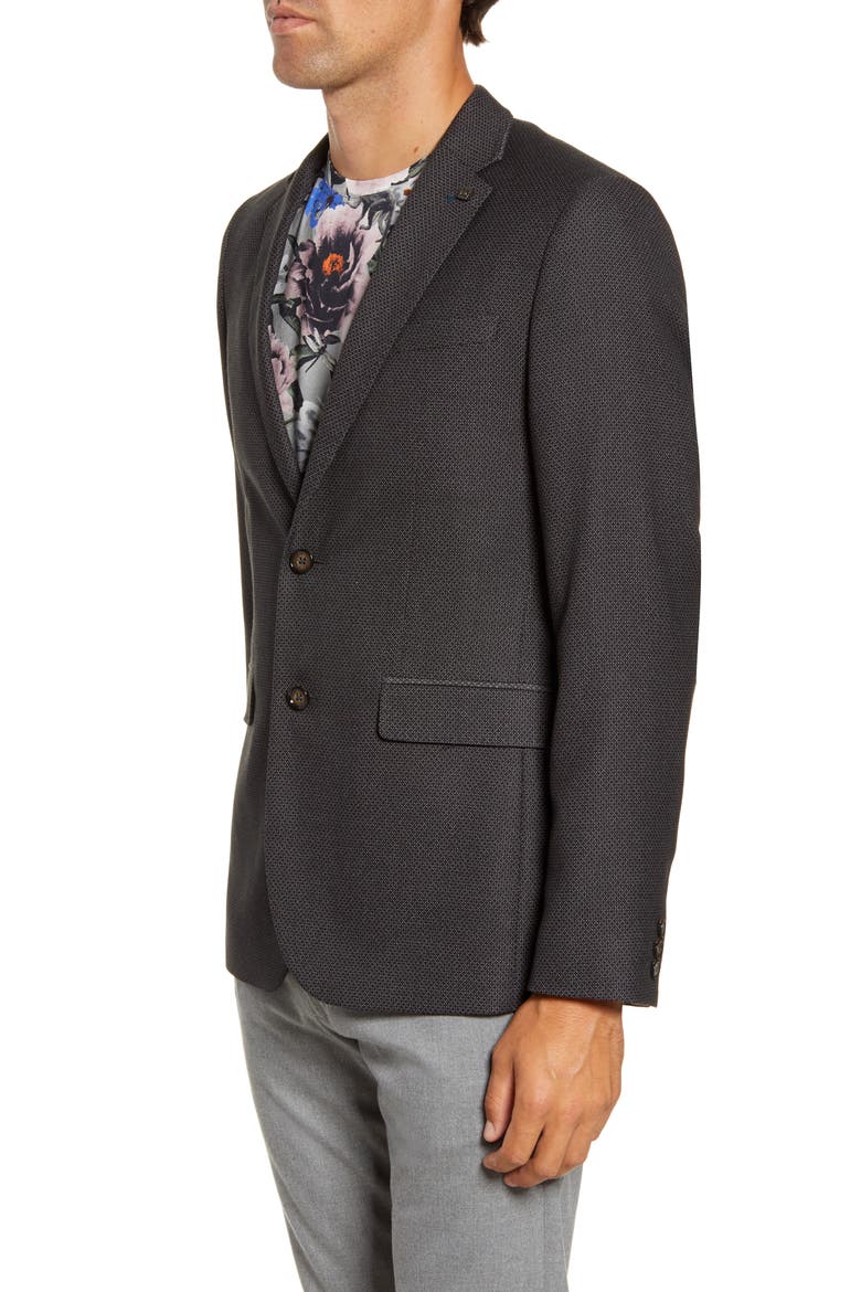 Slim Fit Diamond Weave Sport Coat, Alternate, color, GREY