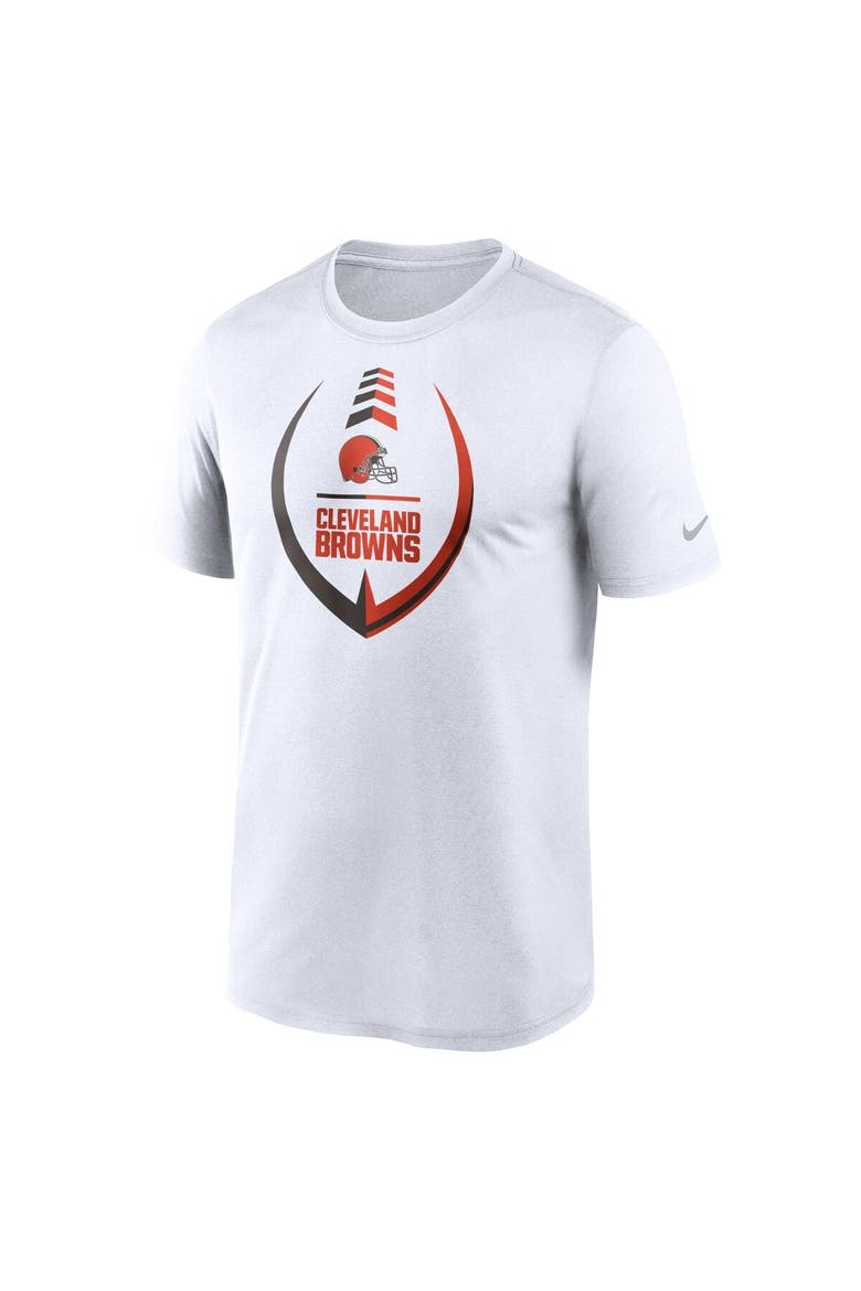 Men's Nike White Cleveland Browns Icon Legend Performance T-Shirt, Alternate, color, White