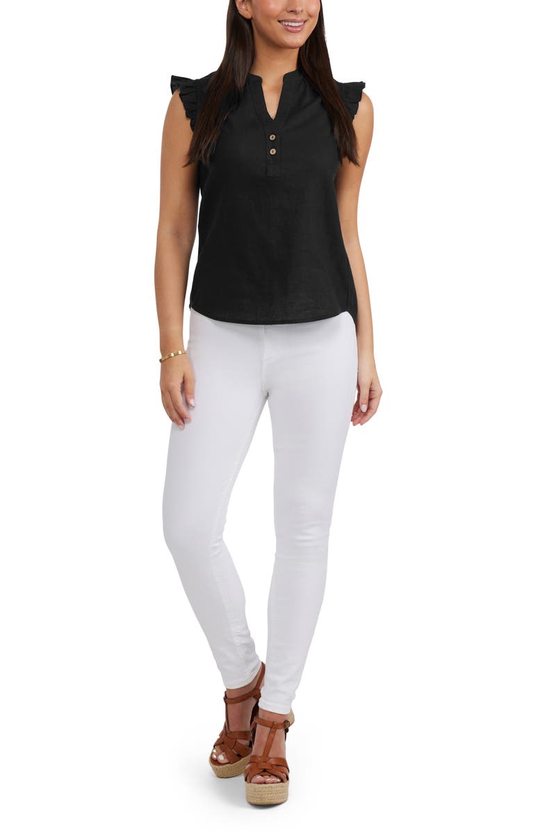 Ellen Tracy Flutter Sleeve Top, Alternate, color,