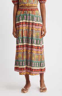 VERO MODA Truly Tropical Cotton Maxi Skirt