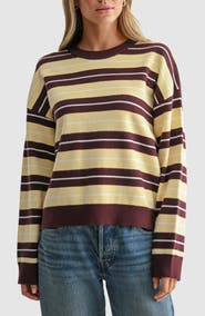 All in Favor Striped Crewneck Sweater