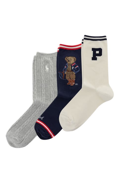 Bear 3-Pack Crew Socks (Nordstrom Exclusive)