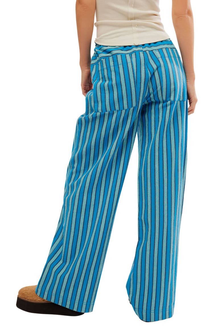 Hudson Canyon Stripe Wide Leg Pants, Alternate, color, BLUE COMBO